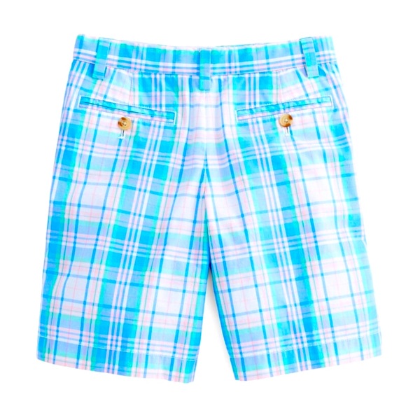 Vineyard Vines plaid breaker shorts Pastel plaid cotton poplin size 18 worn once - Picture 2 of 13